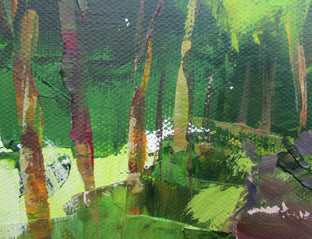 Tree-Lined Path by Janet Dyer |   Closeup View of Artwork 