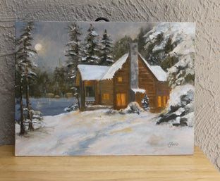End of a Snowy Day by Joanie Ford |  Context View of Artwork 