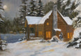 Original art for sale at UGallery.com | End of a Snowy Day by Joanie Ford | $375 | oil painting | 12' h x 16' w | thumbnail 4