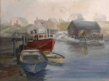 oil painting by Joanie Ford titled Peggy's Cove