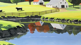 Farm at Corner Creek by John Jaster |   Closeup View of Artwork 