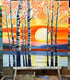 Original art for sale at UGallery.com | Sunset Through the Trees by John Jaster | $1,300 | acrylic painting | 30' h x 30' w | thumbnail 3