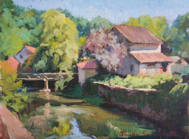 oil painting by Jonelle Summerfield titled Saint Jean Pied de Port