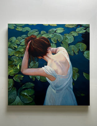 The Bather by Jose Luis Bermudez |  Side View of Artwork 