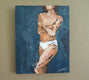 Original art for sale at UGallery.com | White Jockey by Judy Mackey | $350 | oil painting | 10' h x 8' w | thumbnail 3