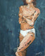 Original art for sale at UGallery.com | White Jockey by Judy Mackey | $350 | oil painting | 10' h x 8' w | thumbnail 1