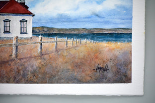 Point Wilson Lighthouse by Judy Mudd |  Side View of Artwork 