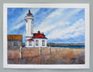 Original art for sale at UGallery.com | Point Wilson Lighthouse by Judy Mudd | $925 | watercolor painting | 13' h x 17' w | thumbnail 3