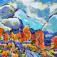 Original art for sale at UGallery.com | Up Yonder by Kip Decker | $2,400 | acrylic painting | 30' h x 30' w | thumbnail 2