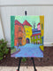 Original art for sale at UGallery.com | Town Square by Laura (Yi Zhen) Chen | $750 | acrylic painting | 20' h x 16' w | thumbnail 3