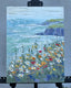 Original art for sale at UGallery.com | Calm Coastal Blues by Lisa Elley | $575 | oil painting | 16' h x 12' w | thumbnail 3