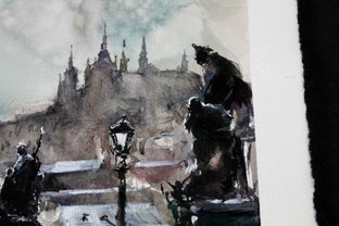 Winter on the Bridge by Maximilian Damico |  Side View of Artwork 
