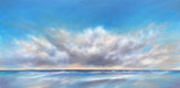 Original art for sale at UGallery.com | Horizon Beach Clouds II by Nancy Hughes Miller | $2,800 | oil painting | 24' h x 48' w | thumbnail 1