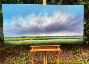Horizon Marsh Clouds II by Nancy Hughes Miller |  Context View of Artwork 