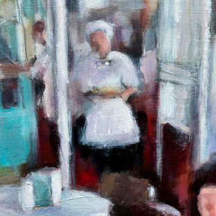 Morning at the Cafe by Nava Lundy |   Closeup View of Artwork 