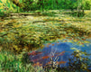 Original art for sale at UGallery.com | Leisure Village Lake by Onelio Marrero | $575 | oil painting | 11' h x 14' w | thumbnail 1