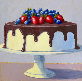 oil painting by Pat Doherty titled Topped with Berries