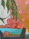 Original art for sale at UGallery.com | You're a Peach #2 by Peg Belcastro | $900 | acrylic painting | 24' h x 24' w | thumbnail 4