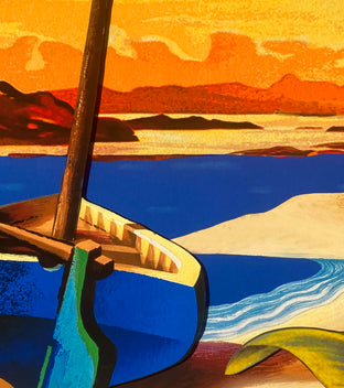 Boat in Tulum by Rick "Marlowe" Schneider |   Closeup View of Artwork 