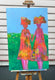 Original art for sale at UGallery.com | Blooming Together by Robin Okun | $1,700 | acrylic painting | 36' h x 24' w | thumbnail 3