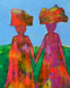 Original art for sale at UGallery.com | Blooming Together by Robin Okun | $1,700 | acrylic painting | 36' h x 24' w | thumbnail 4