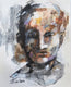 Original art for sale at UGallery.com | He by Sharon Sieben | $350 | mixed media artwork | 10' h x 8' w | thumbnail 1