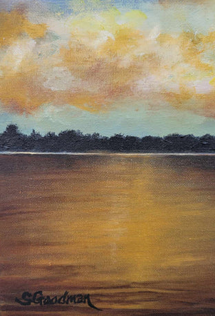 Twilight Waters by Shela Goodman |   Closeup View of Artwork 