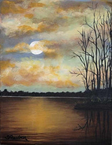 oil painting by Shela Goodman titled Twilight Waters