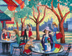 Original art for sale at UGallery.com | Sunday Morning. Street Café in Boulder, Colorado by Stanislav Sidorov | $1,175 | oil painting | 22' h x 28' w | thumbnail 1