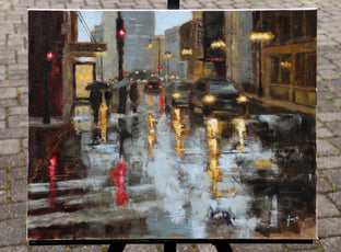 Wacker Drive in the Rain by Yangzi Xu |  Context View of Artwork 