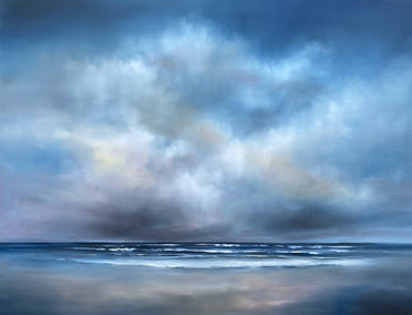 oil painting by Nancy Hughes Miller titled Oceanside Blue