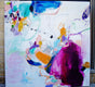 Original art for sale at UGallery.com | La Mer Violette by Autumn Rose | $1,175 | mixed media artwork | 36' h x 36' w | thumbnail 4