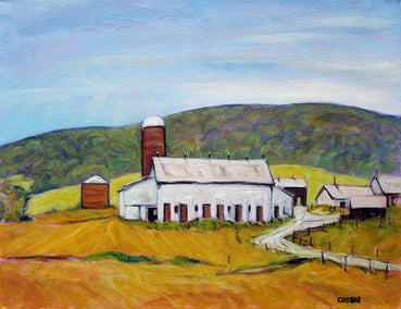 oil painting by Doug Cosbie titled Lycoming County, PA Farm