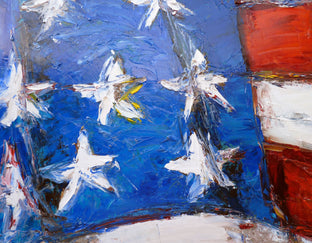Flag by Judy Mackey |  Side View of Artwork 
