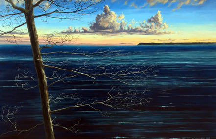 oil painting by Jay Jensen titled Dead Pine Evening