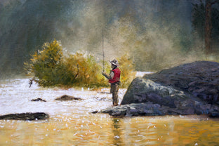 Fly Fishing by Kent Sullivan |   Closeup View of Artwork 