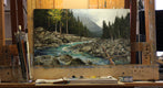 Original art for sale at UGallery.com | Run-off by Kent Sullivan | $1,500 | oil painting | 14' h x 24' w | thumbnail 3