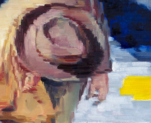 Man With Hat And Trench Coat In Paris by Warren Keating |  Side View of Artwork 