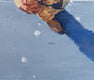 Original art for sale at UGallery.com | Man With Hat And Trench Coat In Paris by Warren Keating | $1,900 | oil painting | 24' h x 24' w | thumbnail 3