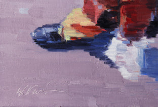 Man with Cap and Bag Walking in Paris by Warren Keating |  Context View of Artwork 
