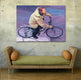 Original art for sale at UGallery.com | Parisian Man Riding Bicycle by Warren Keating | $5,975 | oil painting | 44' h x 60' w | thumbnail 4