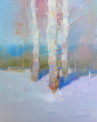 Birches Trees by Vahe Yeremyan |  Side View of Artwork 