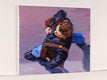 Original art for sale at UGallery.com | Parisian Man With Leather Bags by Warren Keating | $300 | oil painting | 6' h x 8' w | thumbnail 3