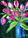 Original art for sale at UGallery.com | Spring Tulips! by Lisa Elley | $300 | oil painting | 12' h x 9' w | thumbnail 1