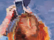 Original art for sale at UGallery.com | Hollywood Girlfriends on Mobile Phones by Warren Keating | $1,575 | oil painting | 18' h x 24' w | thumbnail 4
