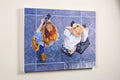 Original art for sale at UGallery.com | Hollywood Girlfriends on Mobile Phones by Warren Keating | $1,575 | oil painting | 18' h x 24' w | thumbnail 3