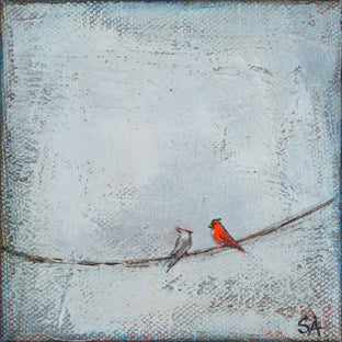 Two Cardinals Profile by Sally Adams |  Artwork Main Image 