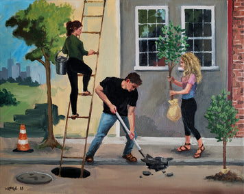 oil painting by Michael Wedge titled Transplanting