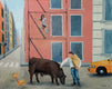 Original art for sale at UGallery.com | Visitors by Michael Wedge | $525 | oil painting | 16' h x 20' w | thumbnail 1