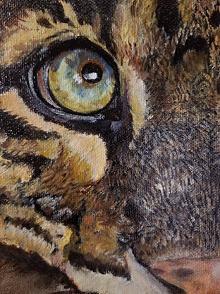 Clouded Leopard by Jan Fontecchio Perley |   Closeup View of Artwork 